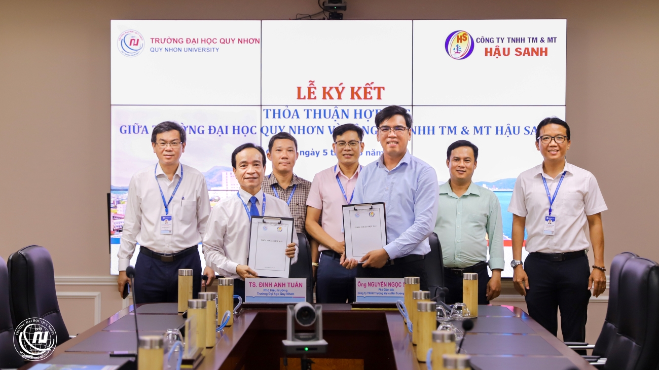 QNU ký kết thỏa thuận hợp tác với doanh nghiệp trong lĩnh vực môi trường